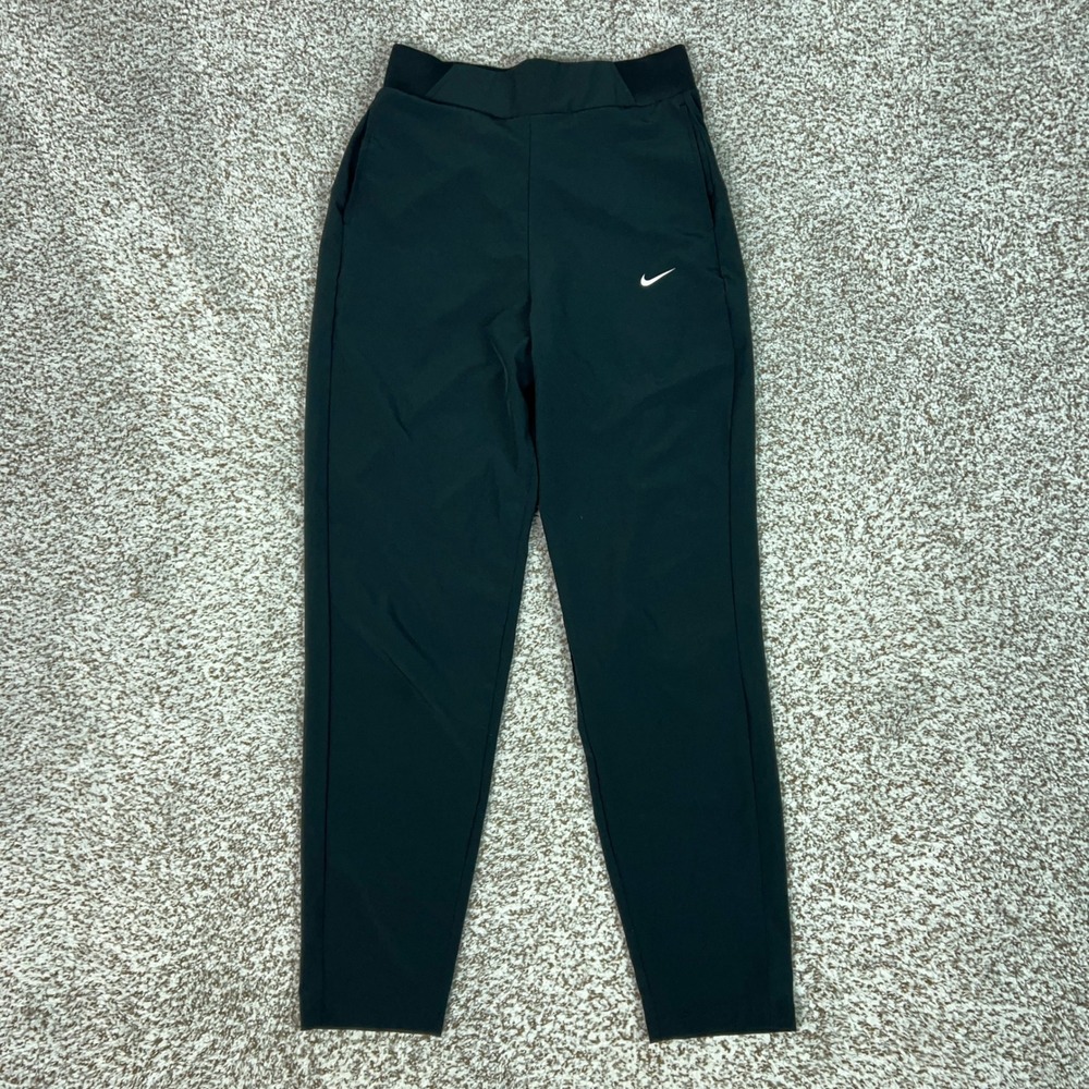 Nike Pants Women Small Black Dri FIT Training High Rise Tapered Joggers Athletic